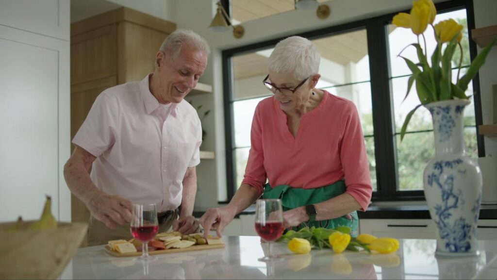 Couple cooking