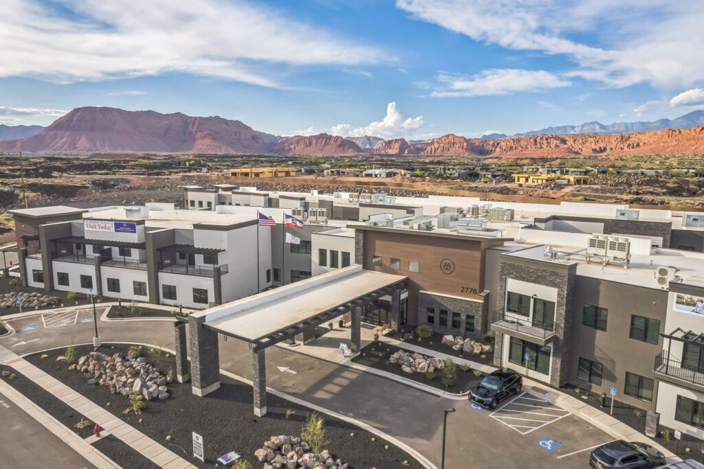 Aerial view of community