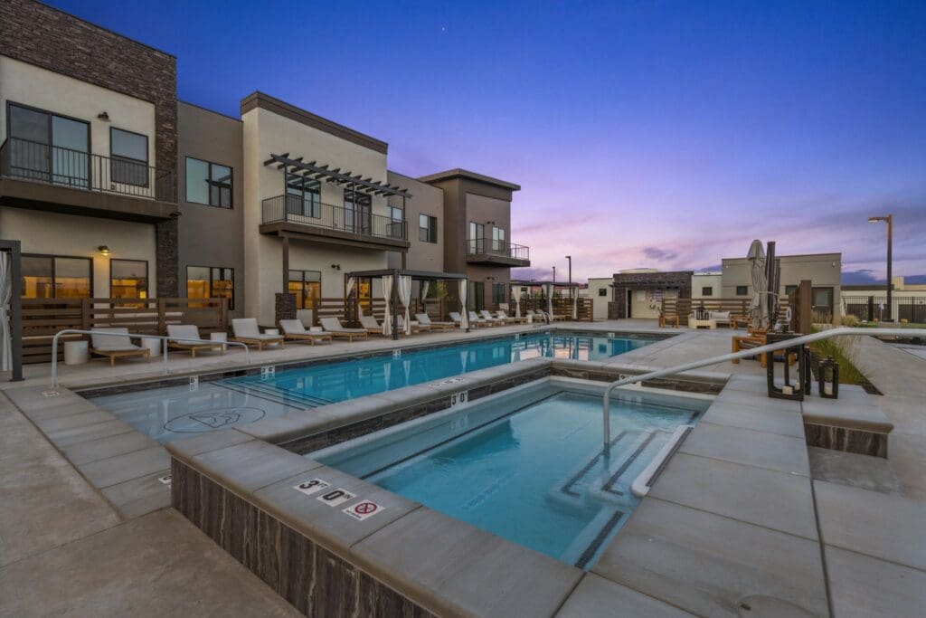 Outdoor pool at Snow Canyon